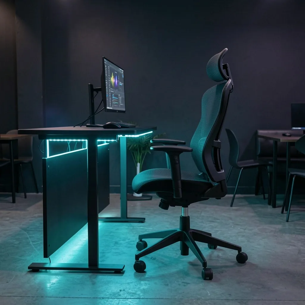 Mobiliario ergonómico y estación de trabajo ajustable