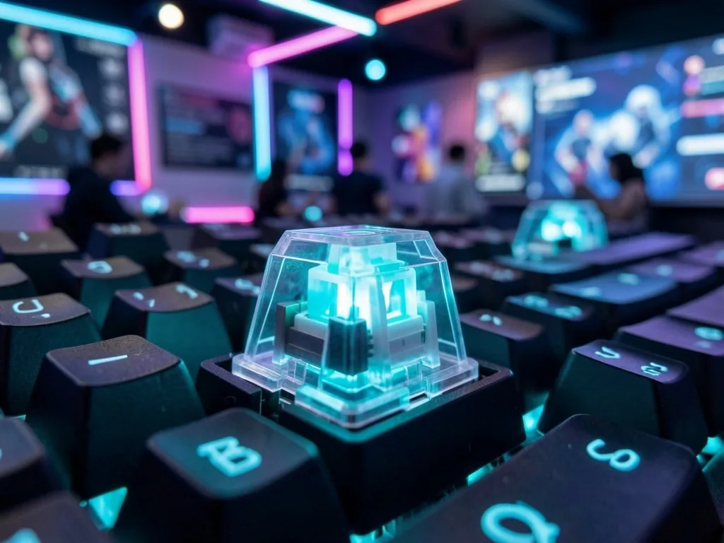 Teclado mecánico en estación Galdrexia