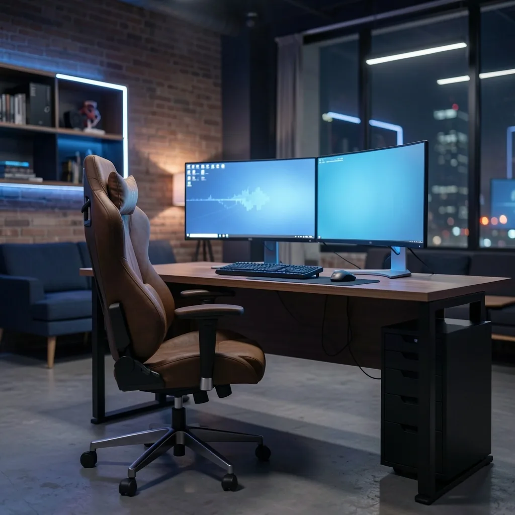 Silla ergonómica premium en sala VIP